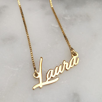 Tiny Personalised Name Necklace, 2 of 5