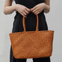 Weaving Leather Tote, thumbnail 1 of 12