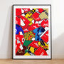 Arsenal Football Shirt Mash Up Print, thumbnail 1 of 3