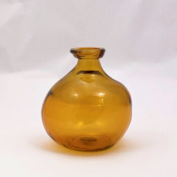 Recycled Glass Vase | 18cm Blown Glass | 10 Colours, 4 of 9