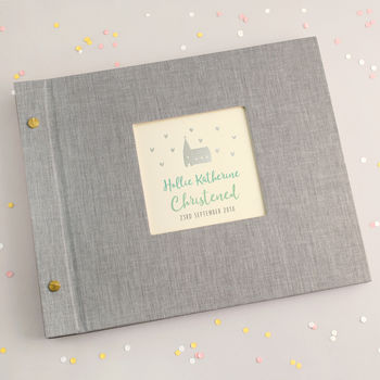 Personalised Silver Church Christening Photo Album, 2 of 12