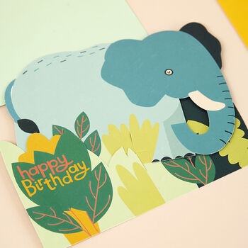 3D Fold Out Elephant Birthday Card, 3 of 3