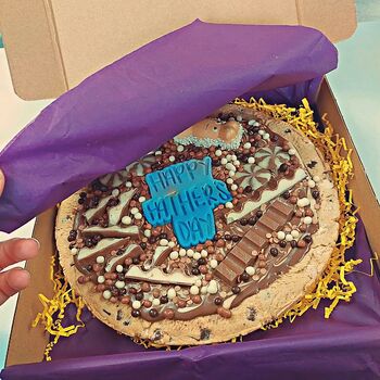 Father’s Day Kinder Hazelnut Personalised Giant Cookie – Handmade Nine' Gift, 4 of 4