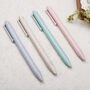 Pastel Blue Eco Friendly Pen, Recycled Wheat Straw Pen, thumbnail 3 of 3