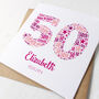 50th Birthday Card Personalised For Her, thumbnail 1 of 2