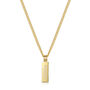 Tag Personalised Men's Necklace 18 K Gold Plated Steel, thumbnail 1 of 6