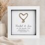 Personalised 4th Anniversary Gift Framed Linen Heart, thumbnail 5 of 12