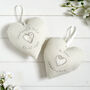 Personalised Wedding Or Anniversary Hanging Heart Gift For Couple, thumbnail 5 of 12