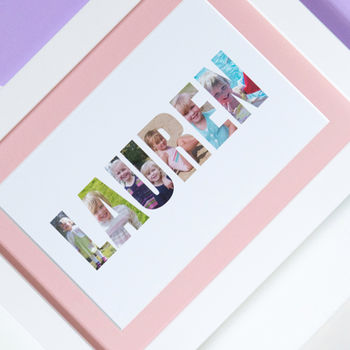 Personalised Girl’s Name Photo Gift Print, 2 of 6