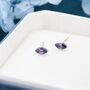 Amethyst Purple Marquise Cz Stud Earrings, thumbnail 7 of 11