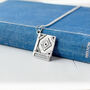 Silver Plated Book Pendant Necklace, thumbnail 5 of 10