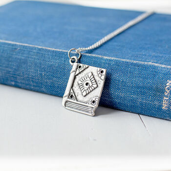 Silver Plated Book Pendant Necklace, 5 of 10