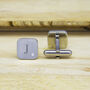 Personalised Men's Square Cufflink With Crystal, thumbnail 3 of 7