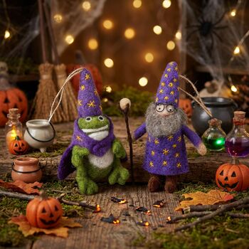 Handmade Felt Wendall The Wizard Hanging Decoration, 6 of 6