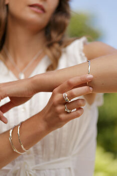Elegant Sterling Silver Bangle, 2 of 7