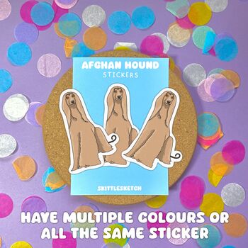 Personalised Afghan Hound Stickers For Dog Lover, 3 of 8