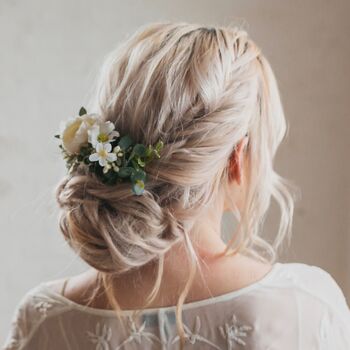 Serenity Wedding Flower Hair Comb Bridal Accessory, 2 of 3