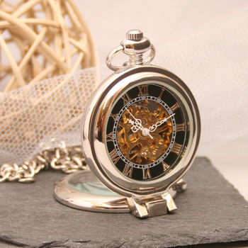 Personalised Pocket Watch With Standing Lid, 2 of 5