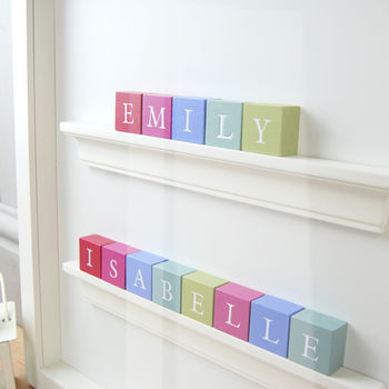 Personalised Double Name Alphabet Block Frame, 4 of 7