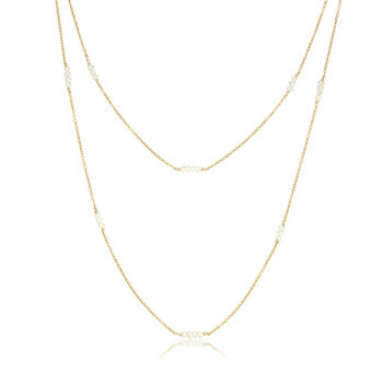 Gold, Silver Or Rose Layered Mini Pearl Necklace, 3 of 7