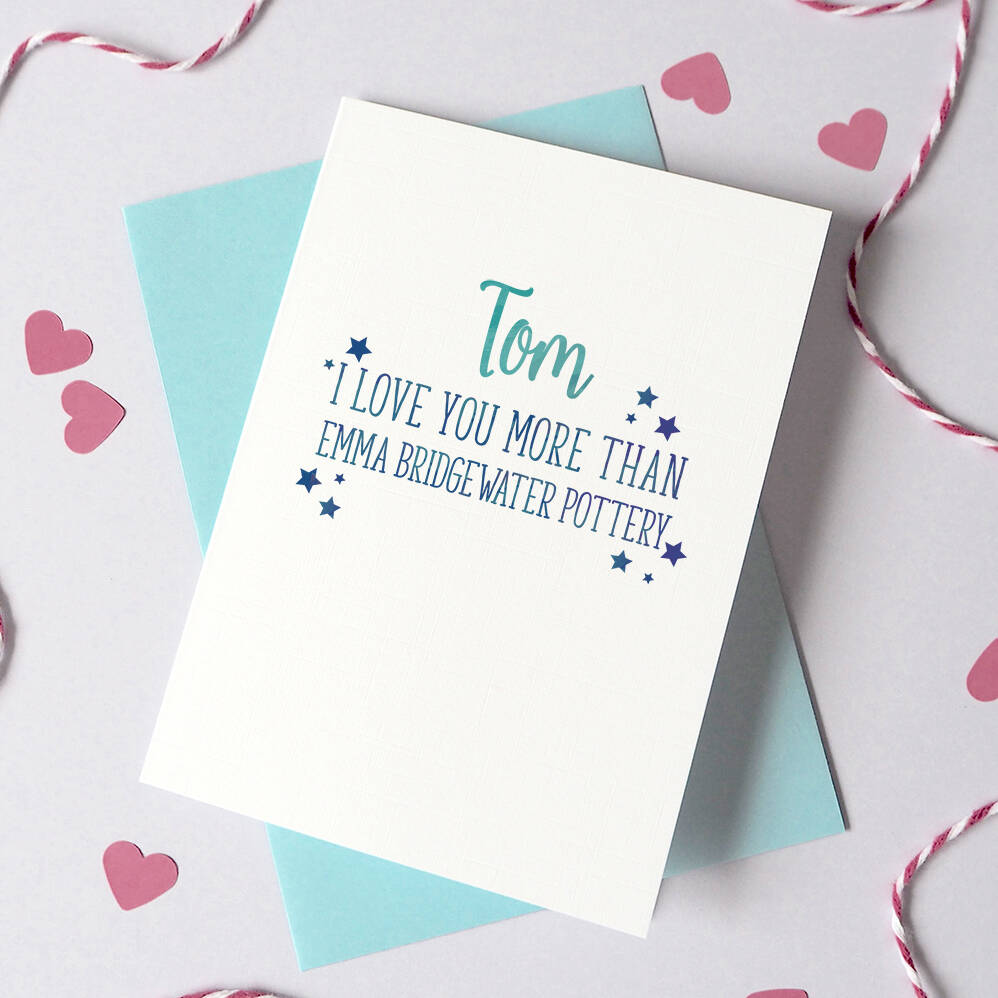 Personalised 'i Love You More Than…' Starry Card By Ruby Wren Designs | notonthehighstreet.com