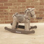 Personalised Grey Rocking Horse Two Sizes, thumbnail 4 of 4