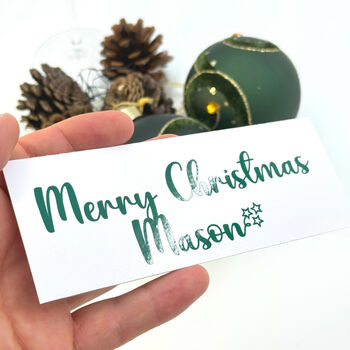 Merry Christmas Name Stickers For Gifts And Decorations, 6 of 10