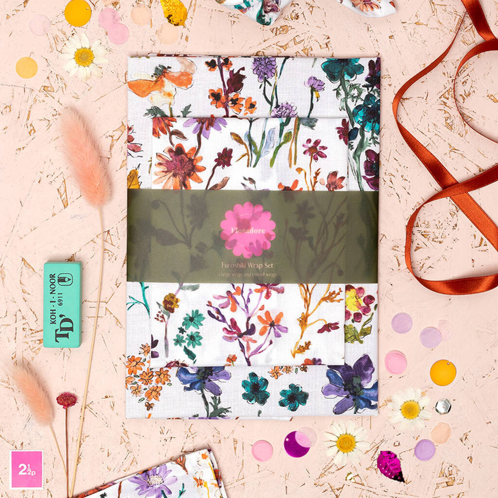 Floral Fabric Wrap Set, 1 of 10