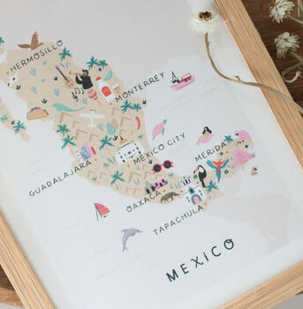 Mexico Illustrated Map, 4 of 4