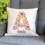 Personalised Floral Initial Cushion, thumbnail 1 of 4