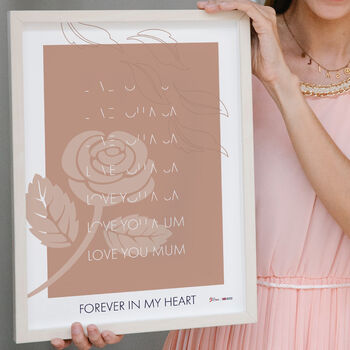 'Love You Mum' Inspired Poster Print, 2 of 3