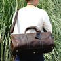 Leather Weekend Bag With Shoes Pocket, thumbnail 10 of 12