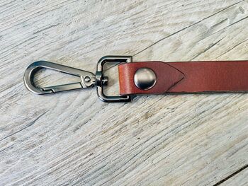 Personalised Brown Leather Lanyard, ID Badge Lanyard, 4 of 10