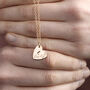 Gold Plated Heart Necklace With Initials, thumbnail 1 of 4