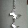 Handmade Silver Double Butterfly Pendant, thumbnail 1 of 6