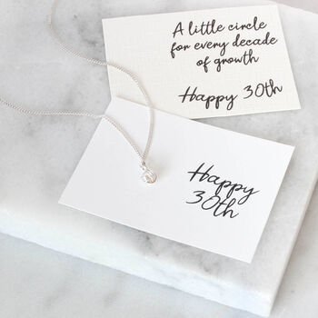 Sterling Silver 30th Birthday Knot Necklace, 2 of 7