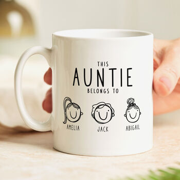 'This Auntie Belongs To' Personalised Mug, 4 of 9