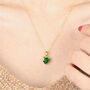 Emerald Love Heart Pendant May Birthstone Necklace, thumbnail 4 of 4