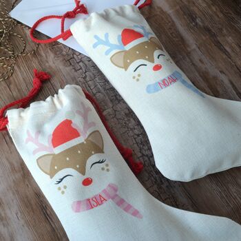 Personalised Children's Reindeer Stocking, 4 of 4