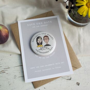 Couple Illustration Save The Date Magnet, 10 of 11