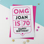 Omg 70th Birthday Card Personalised, thumbnail 3 of 3