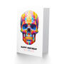 Colourful Polygonal Skull Weirdo Birthday Card, thumbnail 2 of 4