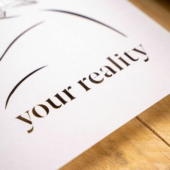 Inspirational 'Create Your Reality' Papercut Wall Art, 3 of 10