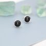 Sterling Silver Genuine Black Onyx Stud Earrings, thumbnail 7 of 11