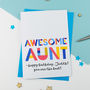 Awesome Aunt Personalised Card, thumbnail 2 of 2