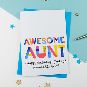 Awesome Aunt Personalised Card, 2 of 2