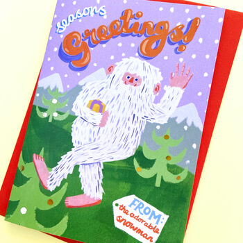 Snowman Christmas Card, 3 of 5