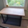 Solid Staved Oak Desk With Raw U Legs, thumbnail 2 of 2