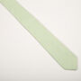 Mens Mint Green Gingham Slim Tie, thumbnail 10 of 12