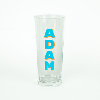 Personalised Bubble Vertical Name Printed Pint Glass, 4 of 8